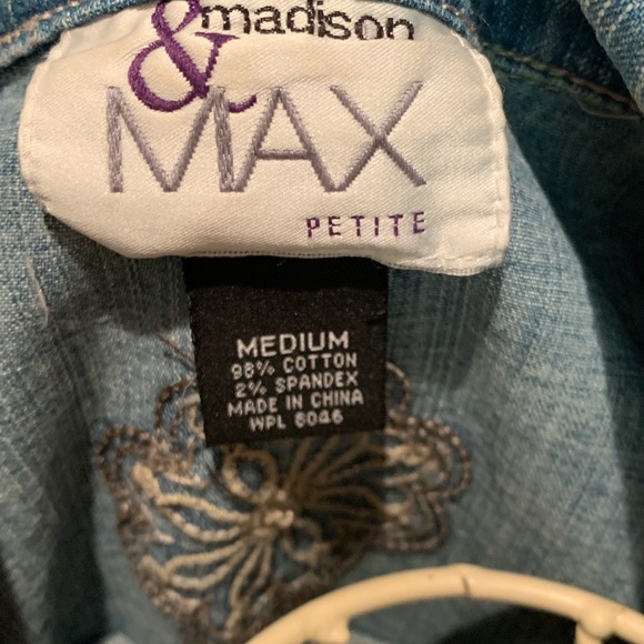 MADISON & MAX Denim Jacket with Appliqués - Picture 6 of 8